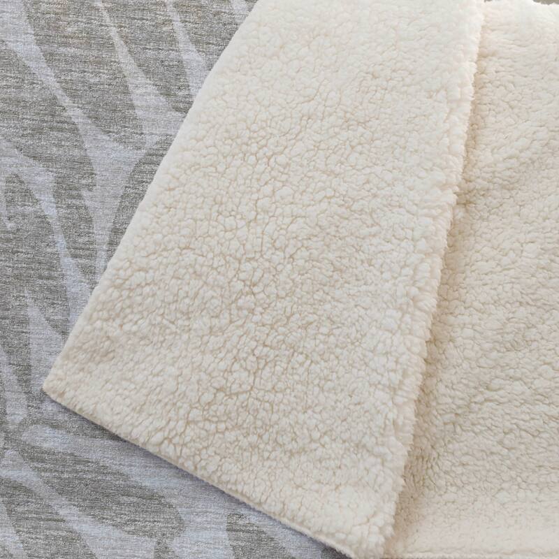 Premium Machine Washable ASB111 Floral Palms Sherpa Throw Blanket