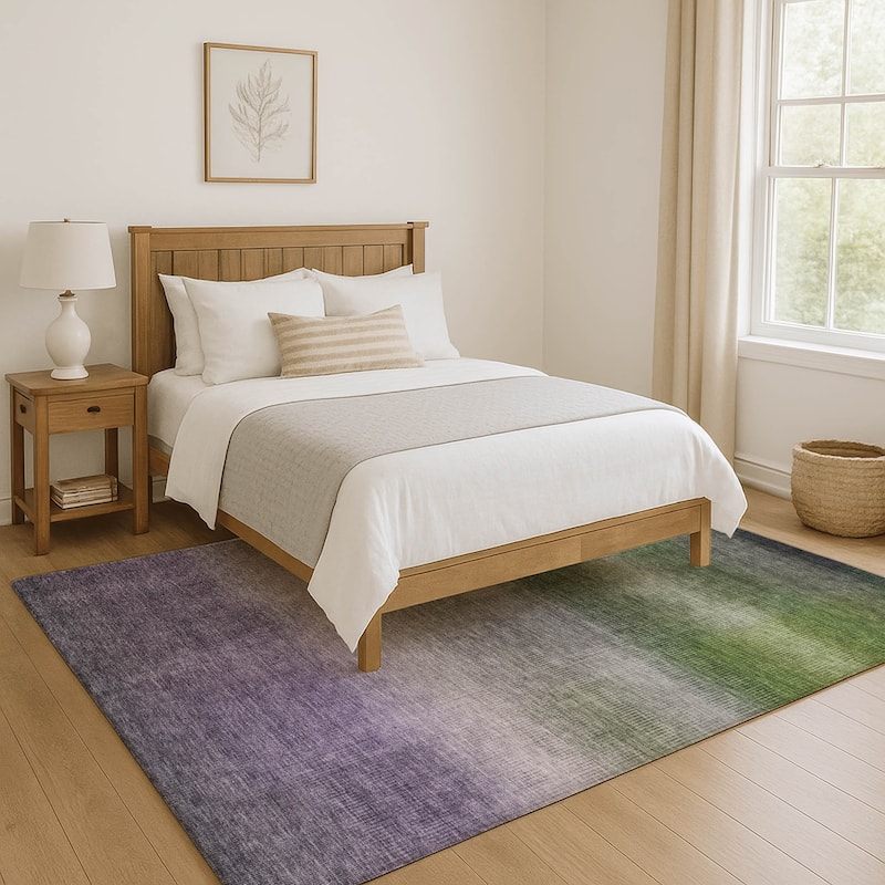 Premium Washable Super Soft Solid Ombre Mayfield Rug