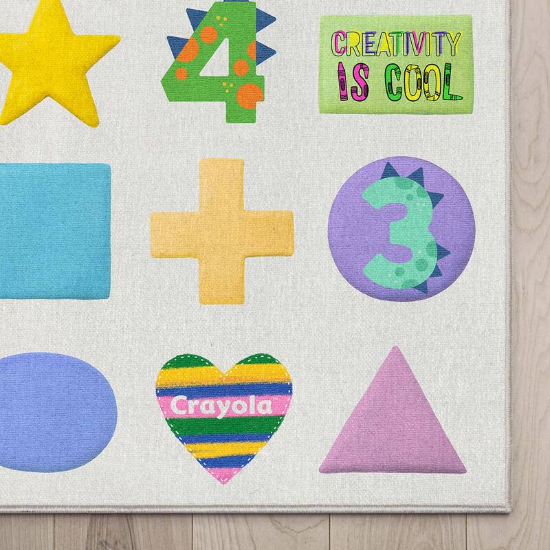 Well Woven Crayola Vibrant Modern Classroom Playroom Kids Rug