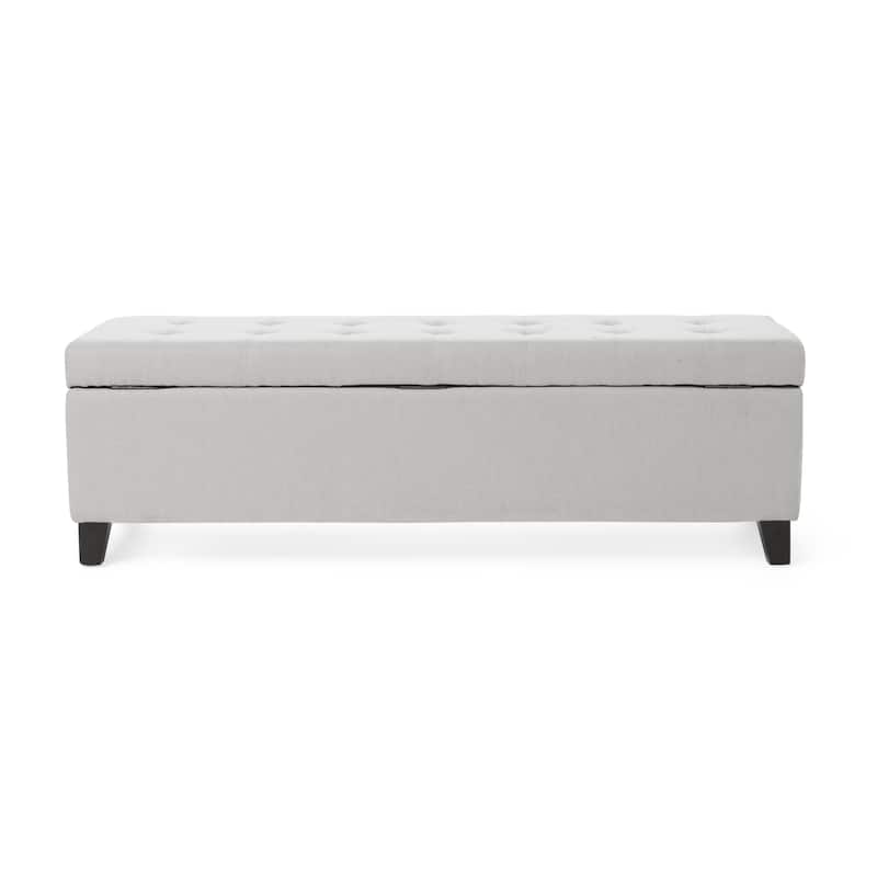 50.75" Storage Ottoman Bench, Tufted Ottoman with Storage for Living Room, Large End of Bed Ottomans, Modern Entryway Benchs