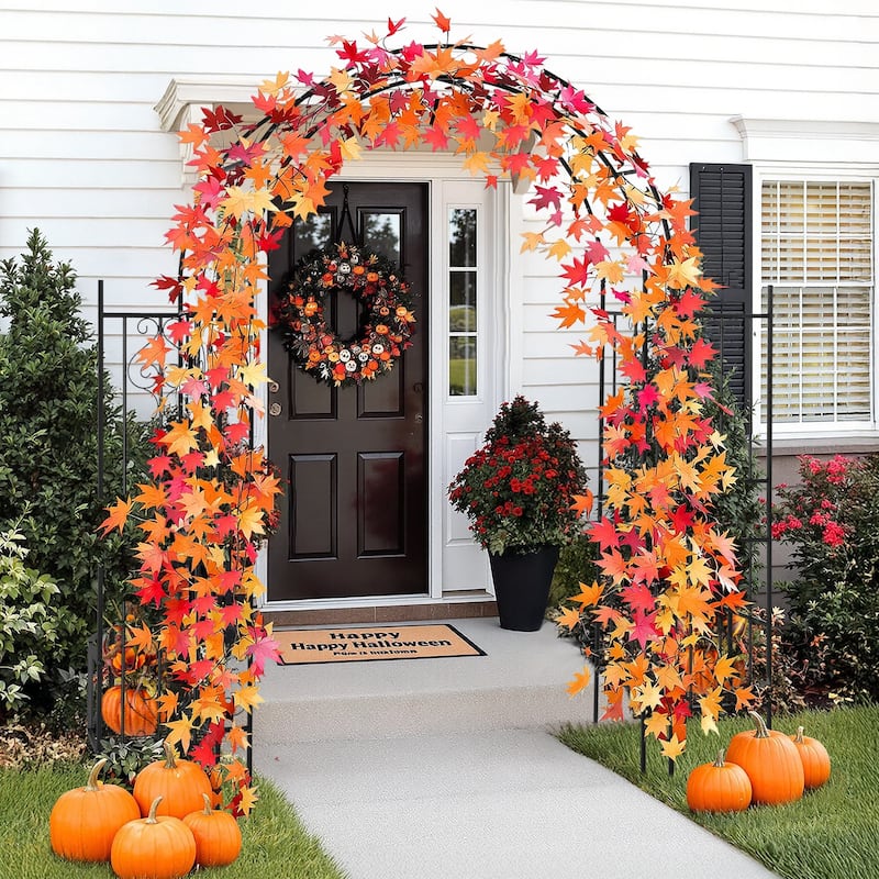 Black Iron Garden Stake Decor with Rustproof Powder Coated Frame for Outdoor Landscaping - 78” x 23” x 83.9”