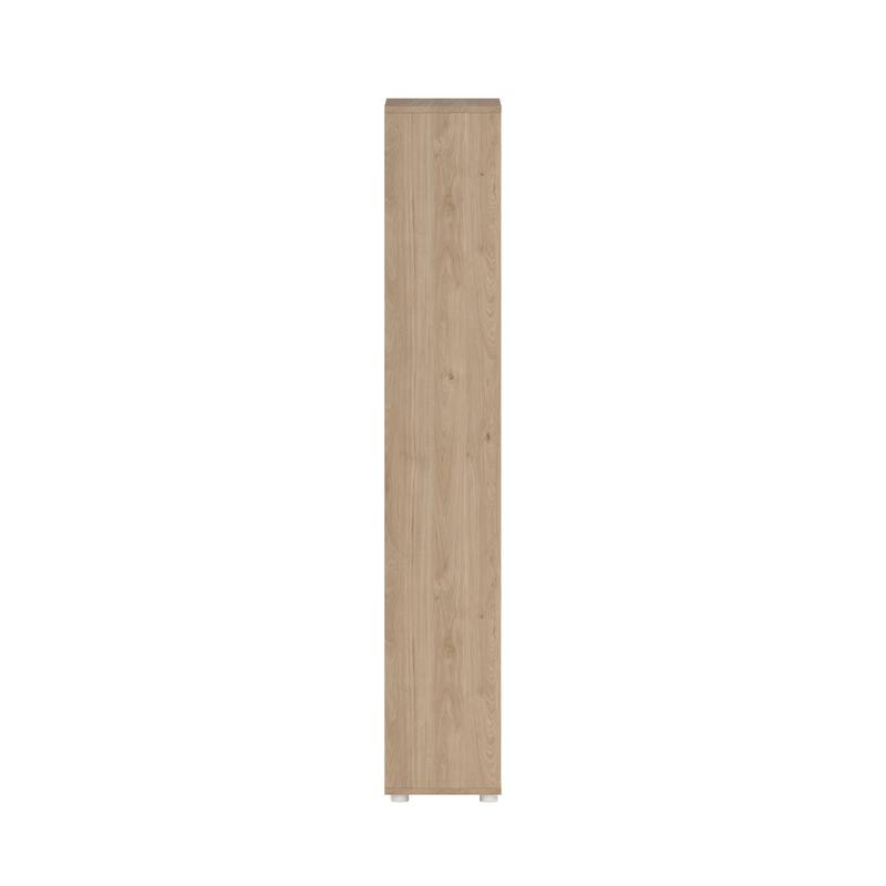 Carson Carrington Sign 6 Shelf Bookcase with 4 Doors, Home Office Storage - 13.5"D x 31.34"W x 80.59"H