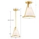 preview thumbnail 3 of 1, Fulton 1 Light Antique Gold Semi Flush Mount