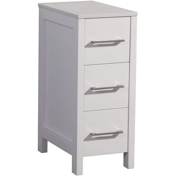 Vanity Art 12" Narrow Bathroom Side Storage with Engineered