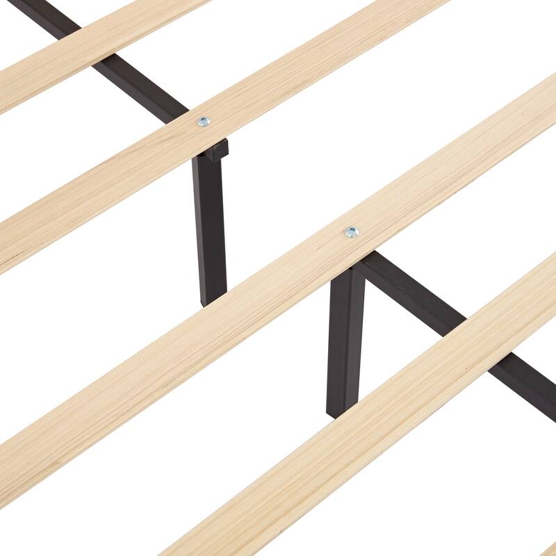 Crown Fantasy PU Leather Princess Bed with Tufted Headboard