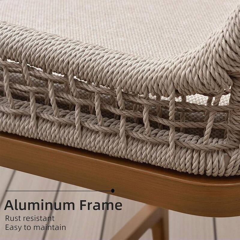 PURPLE LEAF Modern Counter Bar Stools Set of 4 Rattan Chairs with Back and Cushion Kitchen Barstools