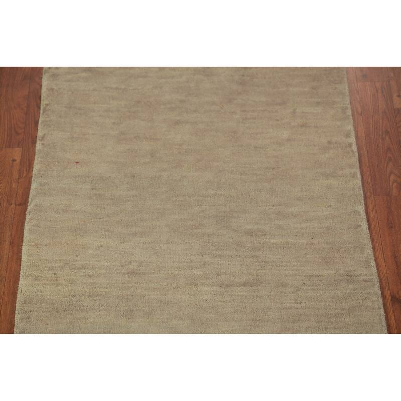 Modern Gabbeh Runner Rug Handmade Wool Carpet - 2'8" x 9'8"