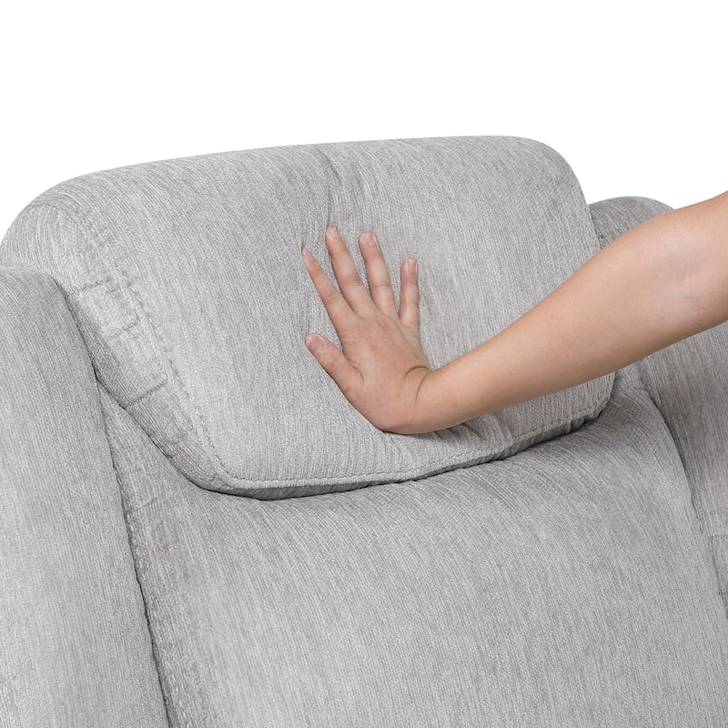 Nadalia 40" Chenille and Microfiber Manual Recliner - Tab Pull Motion