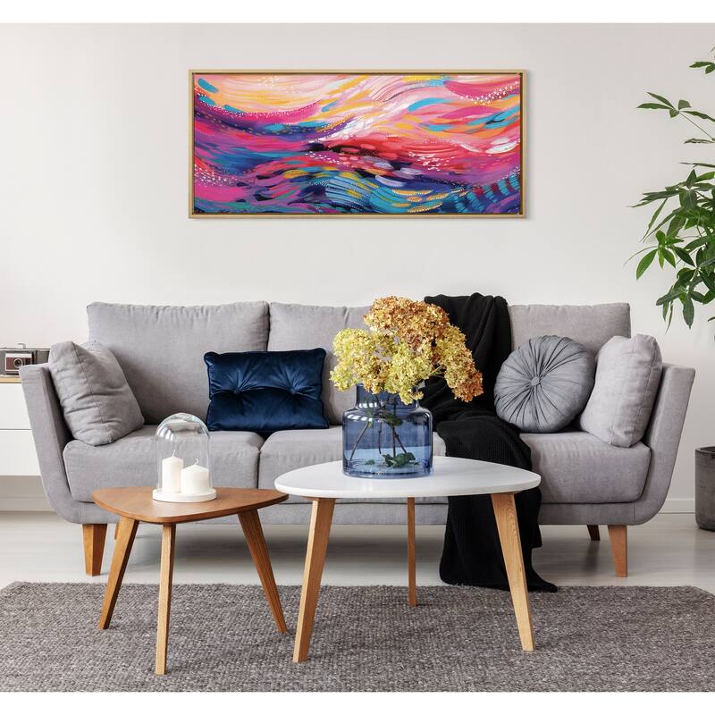 Kate and Laurel Sylvie Strokes Frame Canvas by Jessi Raulet of Ettavee