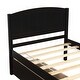 preview thumbnail 8 of 9, Twin Size Platform Bed with Two Drawers and Solid Pine Wood Construction