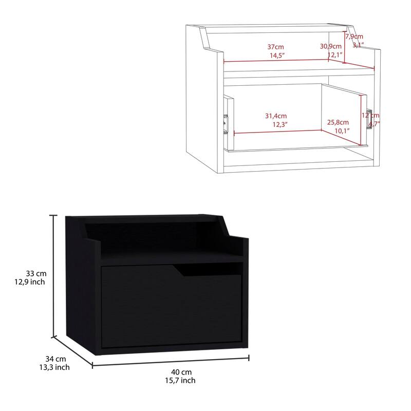 Busan 1-Drawer Modern Floating Nightstand