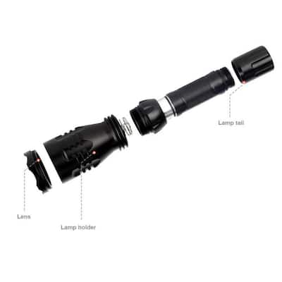 200LM LED 5 Functional Modes Waterproof Flashlight