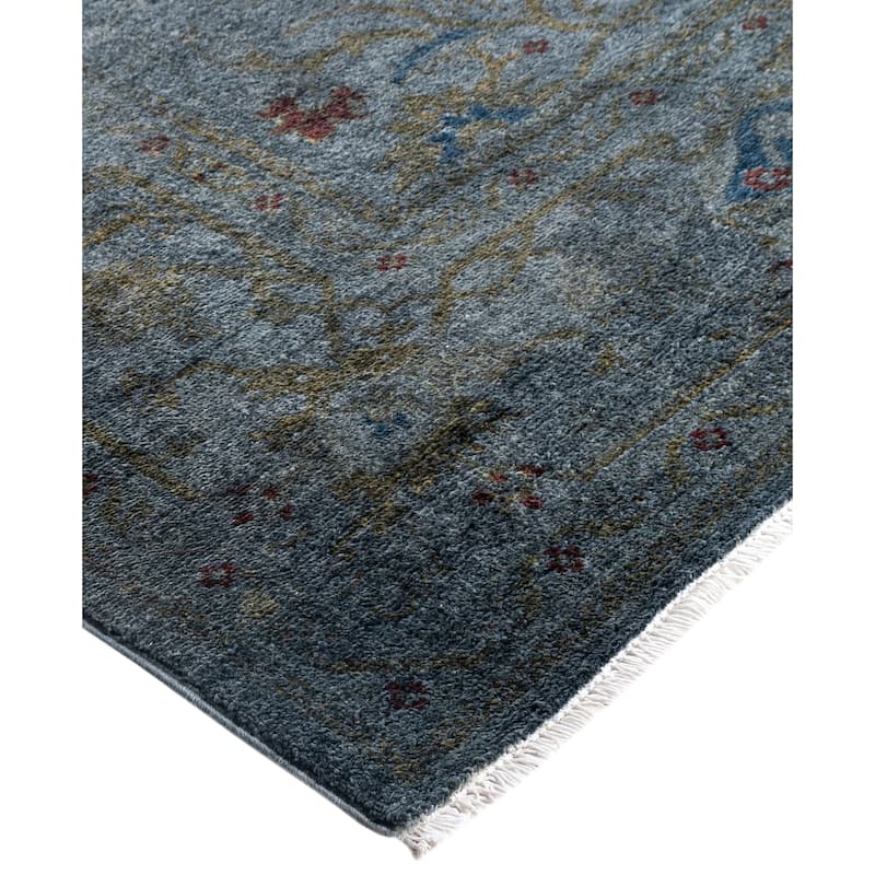 Overdyed One-of-a-Kind Hand-Knotted Area Rug - Gray - 6' 1" x 8' 10"