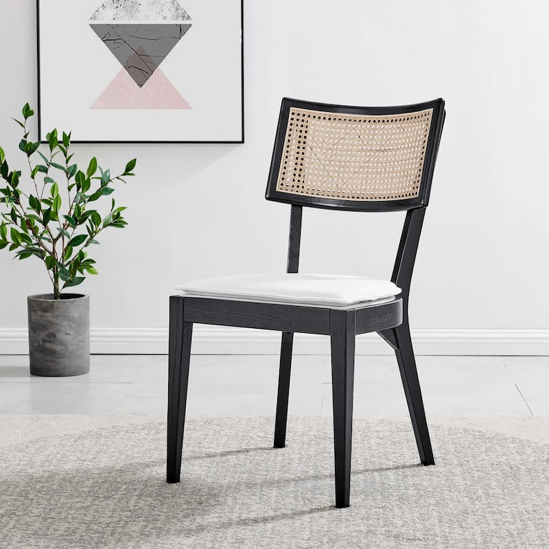 Caledonia Wood Dining Chair - Black/White