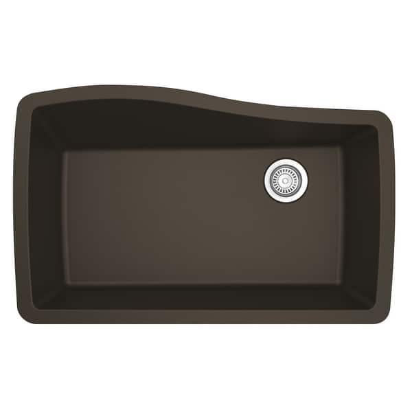 slide 27 of 57, Karran Undermount Quartz Single Bowl Kitchen Sink Brown