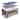Hathaway Driftwood 7-ft Air Hockey Table Combo Set with Benches