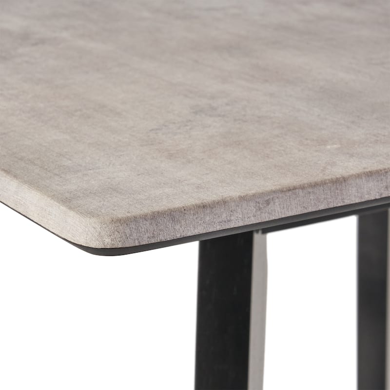 Modern Bar Height 42" Dining Table, Rubberwood Legs and Laminate Table Top, Paladina Marble Finish
