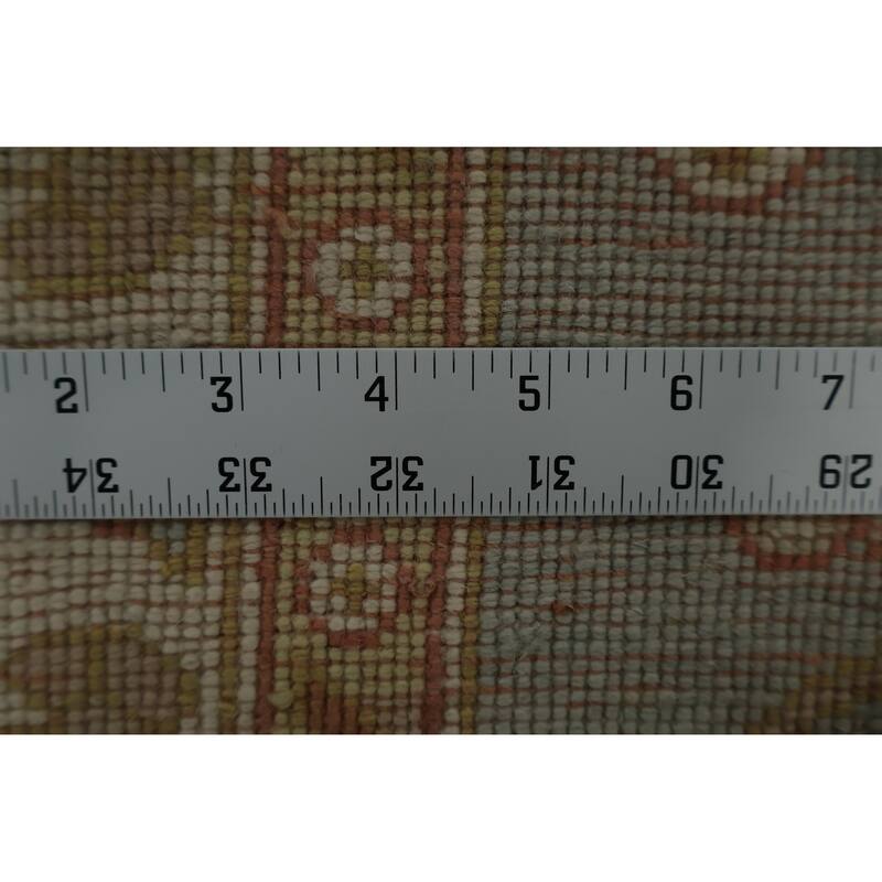 Hand Knotted Oriental 100% Wool Carpet Transitional All-Over Beige & Ivories Oushak Area Rug - 13' 1'' X 10' 0''