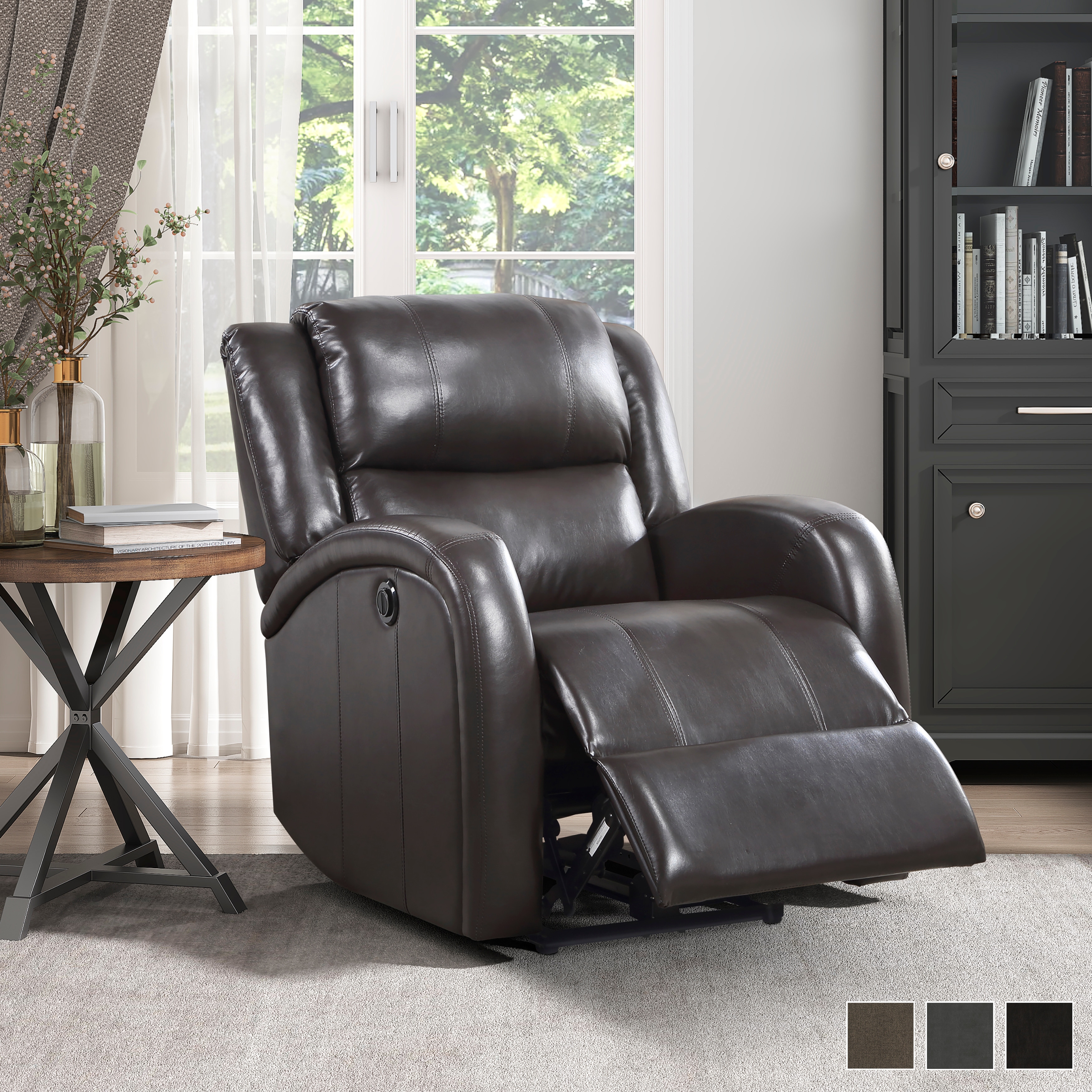 Pulaski furniture leather shop power glider recliner