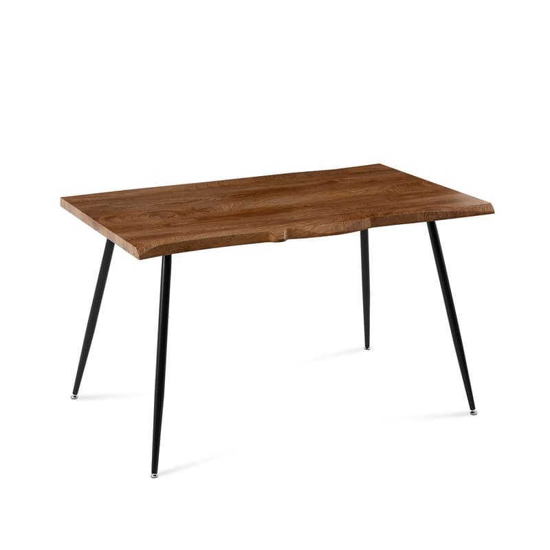 Irregular Wood Table Top MDF Dining Table with Metal Legs