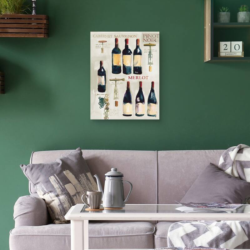 Red Wine Collage by Michael Clark Canvas Art Print