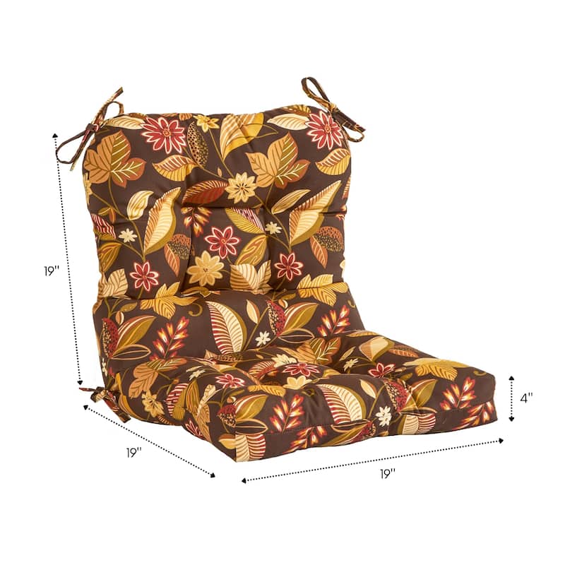 Outdoor Tufted Dining Chair Cushion (Set of 2)