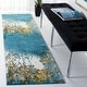 preview thumbnail 9 of 41, SAFAVIEH Glacier Stephaine Modern Abstract Rug 2'3" x 10' Runner - Blue/Gold