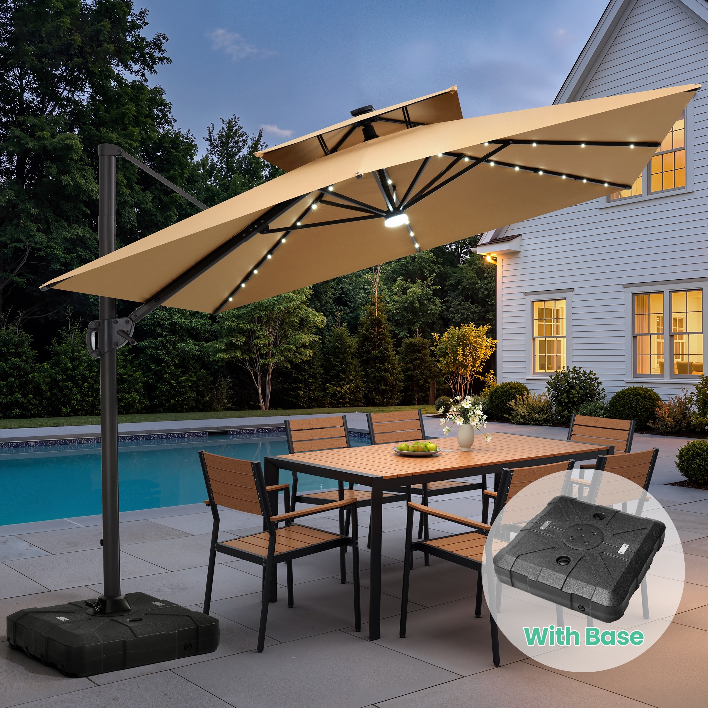 7x9 patio umbrella Lyon | 7.5ft Market Pick your color:Forest green Wildcraft Travel Bag Nolan N120-1 Grafo 350 Supported by a durable