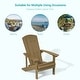 preview thumbnail 36 of 76, Bonosuki Patio Faux Wood Adirondack Chair Weather Resistant-Set of 2