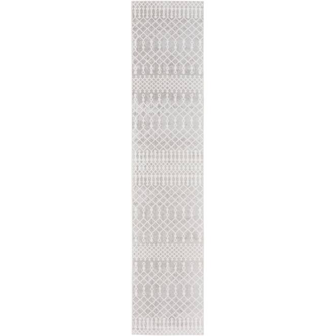 Nourison Astra Machine Washable Moroccan Area Rug - 10' Runner - Grey - Runner