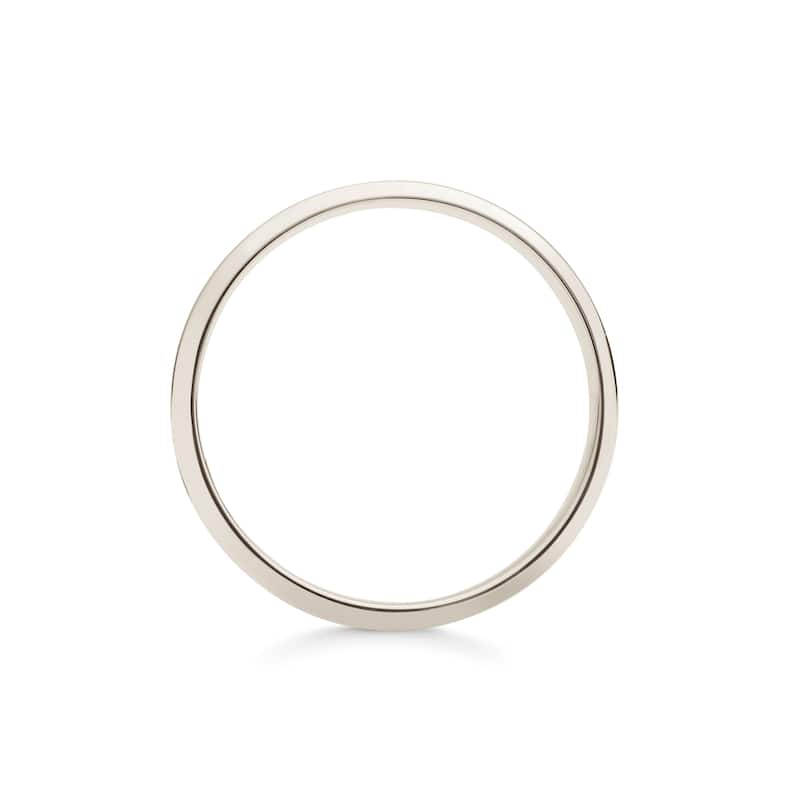 Clover White Gold Comfort Fit Wedding Band