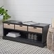 preview thumbnail 2 of 53, SAFAVIEH Landers 3-Drawer Bottom Shelf Storage Bench - 47.3" W x 15" L x 19" H Black