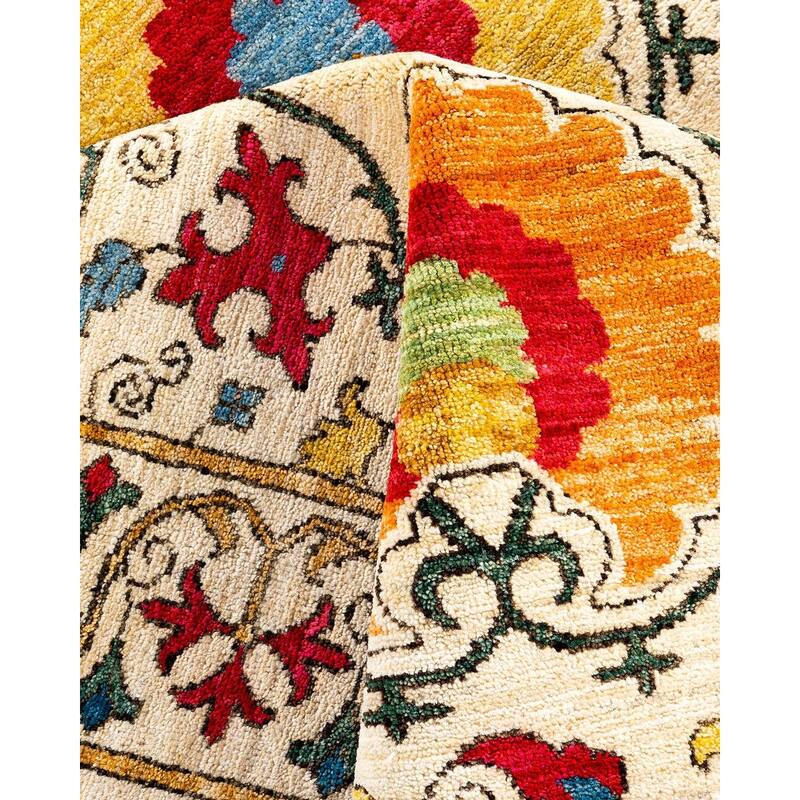 Contemporary Overdyed Wool Hand Knotted Area Rug - 6' 1" x 8' 10"