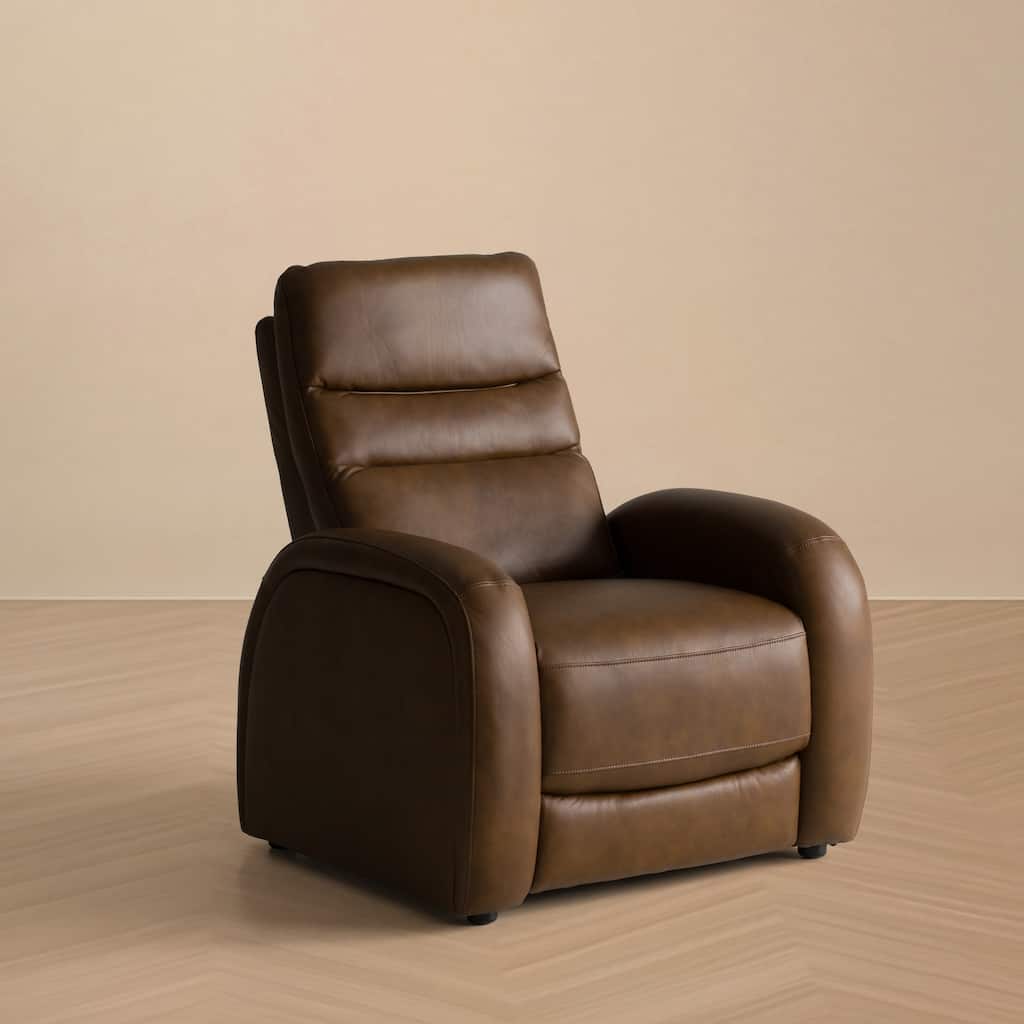 Divani Casa Huslia Modern Brown Leather Zero Gravity Recliner Chair