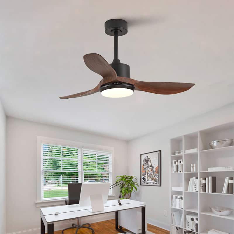 42" Ceiling Fan w/ Light 3 ABS Blades Remote Control Reversible DC Motor