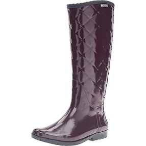 tommy hilfiger glossy ankle rain boots