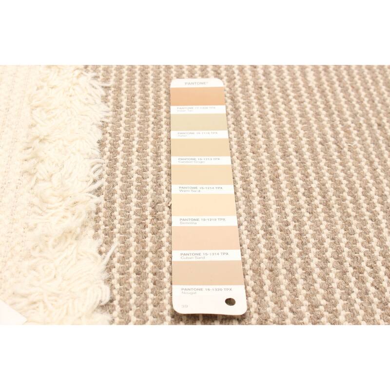 ECARPETGALLERY Hand Tufted Timeless Tan Wool Rug - 5'3 x 8'1