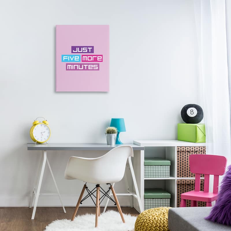 Stupell Just Five Minutes Gamer Canvas Wall Art Design By Yass Naffas Designs