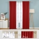 preview thumbnail 32 of 65, Deconovo Mix & Match Blackout and Bronze Print White Sheer 4 Piece Curtain Panel Set 52x72 Inch - True Red