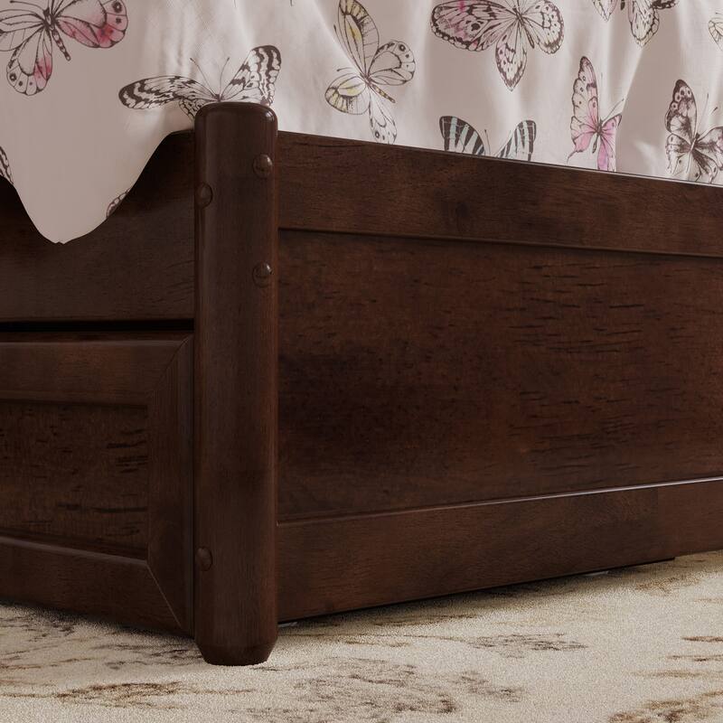 Felicity Platform Bed with Panel Footboard and Twin Trundle