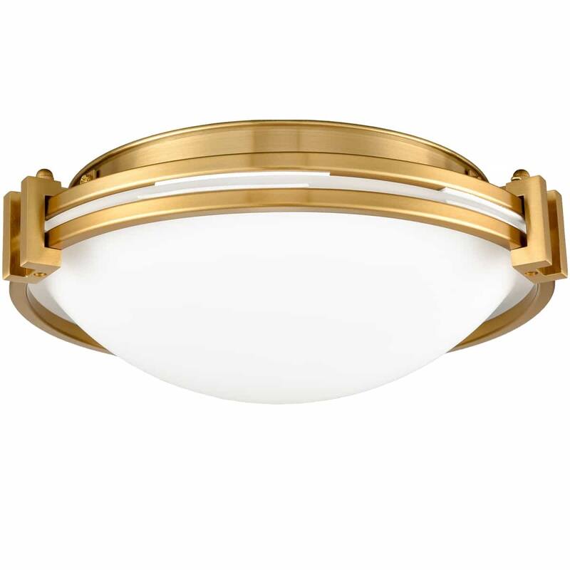 Robben Modern Flush Mount Ceiling Lighting 12-Inches , 2-Lights - Brass