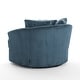 preview thumbnail 31 of 74, UIXE Oversize 43" Plush Corduroy Swivel Barrel Chair Comfy Accent Chair For Living Room