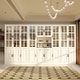 preview thumbnail 4 of 82, White Buffet Sideboard & Curio Bookcase Cabinet with Glass Doors