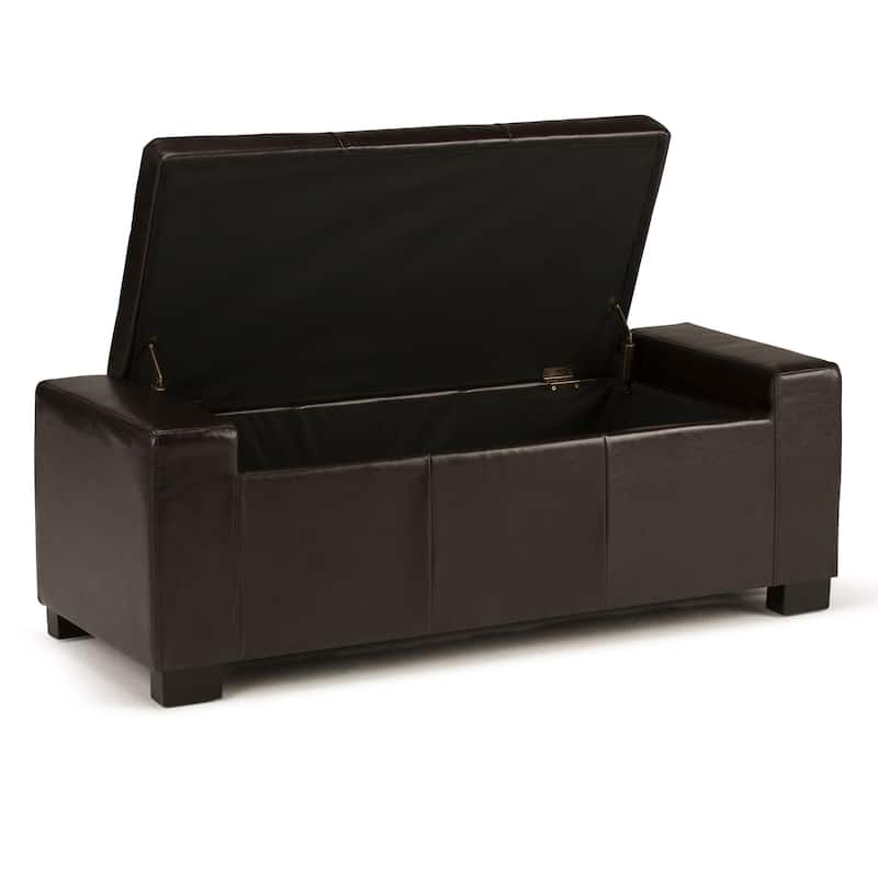 WYNDENHALL Santa Fe 51 inch Wide Contemporary Rectangle Storage Ottoman
