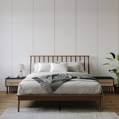 CraftPorch Vintage 3-pieces Wooden Bedroom Set