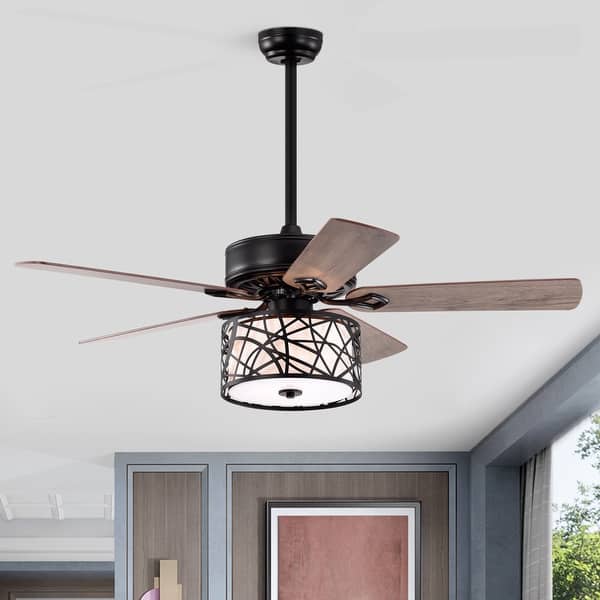 slide 1 of 10, 52" Casto 5 Blade Chandelier Ceiling Fan with Remote Control Light Kit Included