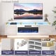 preview thumbnail 53 of 54, BOSSIN 70" Modern Electric Fireplace TV Stand, with Electronic Flame and LED Lights, High Gloss Finish Entertainment Center