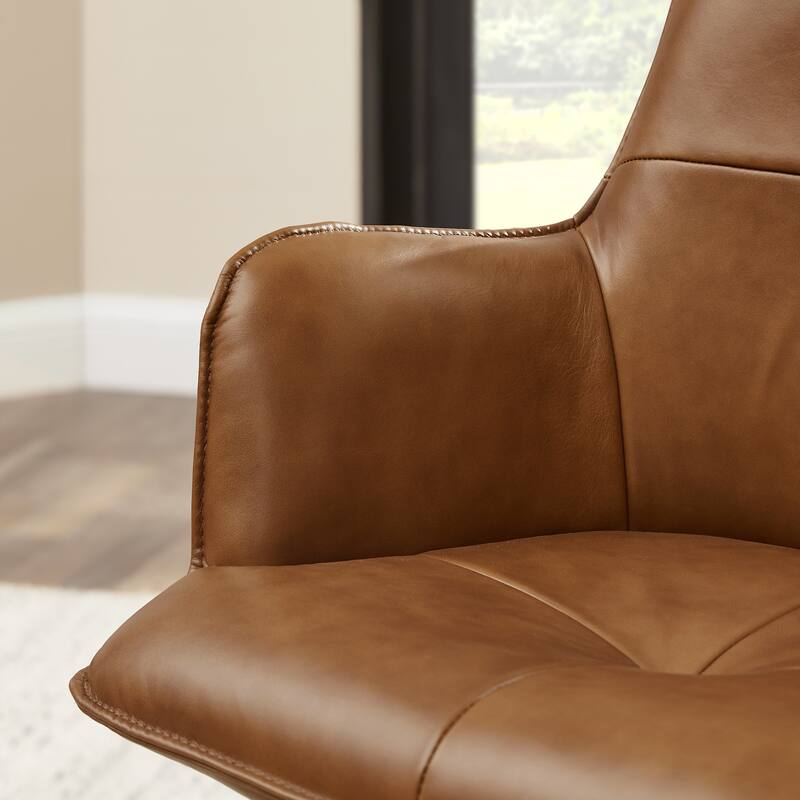 Art Leon Genuine Leather Home Office Swivel Chair