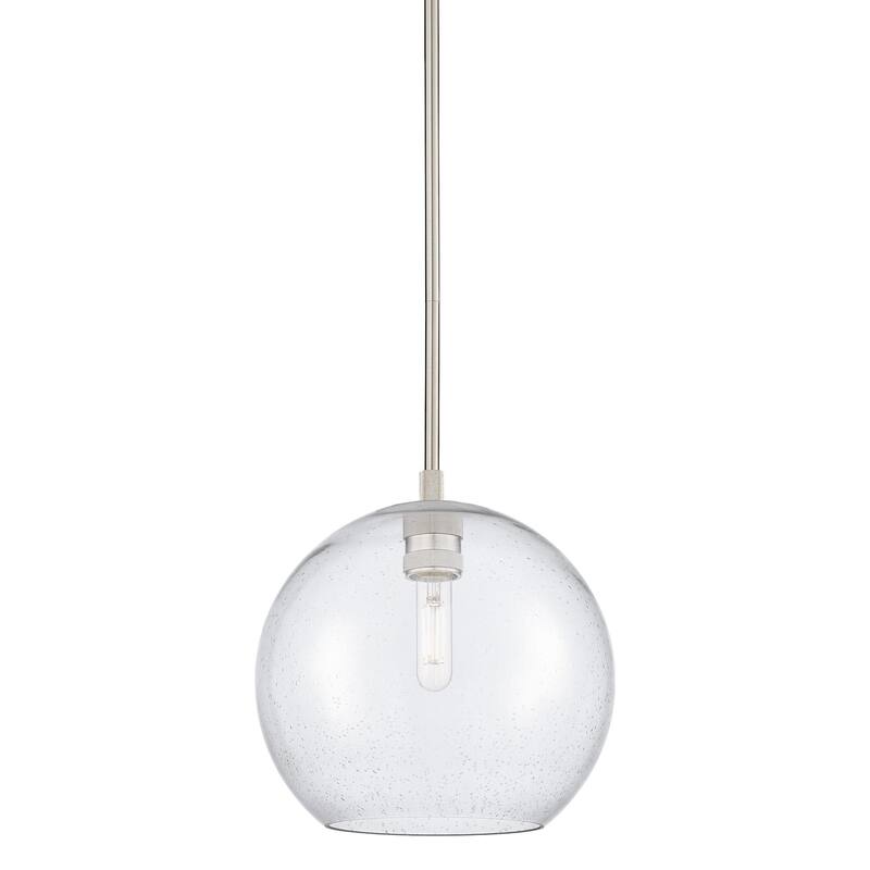 Innovations Lighting 434-1S-10-10 Crown Point Pendant Crown Point 10" - Satin Nickel / Seedy
