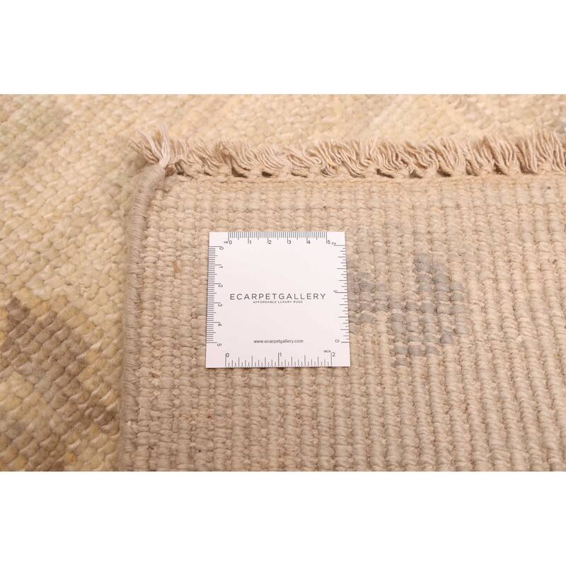 ECARPETGALLERY Hand-knotted Kavya Oushak Light Khaki Wool Rug - 9'9 x 13'6